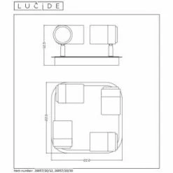 Lucide LENNERT Deckenleuchte LED Schwarz, 4-flammig -Bürolampen Verkäufe lucide lennert deckenleuchte 26957 20 30 3