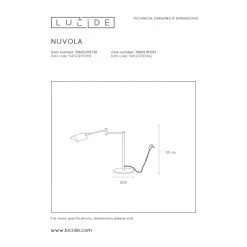 Lucide NUVOLA Schreibtischlampe LED Schwarz, 1-flammig -Bürolampen Verkäufe lucide nuvola schreibtischlampe 19665 09 30 7