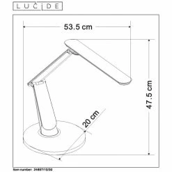 Lucide PRACTICO Schreibtischlampe LED Schwarz, 1-flammig -Bürolampen Verkäufe lucide practico schreibtischlampe 24657 10 30 8