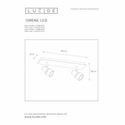 Lucide SIRENE Deckenleuchte LED Weiß, 2-flammig 7 Lucide SIRENE Deckenleuchte LED Weiß, 2-flammig -Bürolampen Verkäufe lucide sirene deckenleuchte 17948 10 31 3