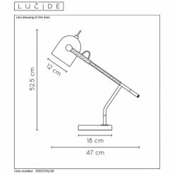 Lucide WAYLON Schreibtischlampe Schwarz, 1-flammig -Bürolampen Verkäufe lucide waylon schreibtischlampe 05627 01 30 7
