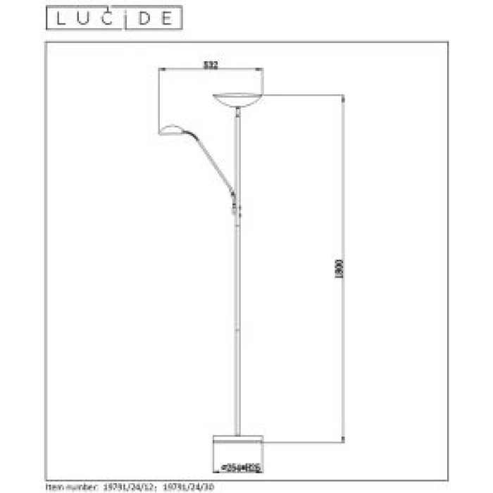 Lucide ZENITH Stehlampe LED Schwarz, 1-flammig 8 Lucide ZENITH Stehlampe LED Schwarz, 1-flammig – Bild 8