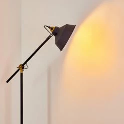 Hofstein Luven Stehleuchte Schwarz, Gold, Schwarz-Gold, 1-flammig -Bürolampen Verkäufe luven stehleuchte h3335802 do1 11