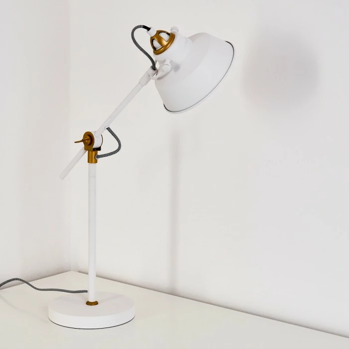 Hofstein Luven Tischleuchte LED Weiß, 1-flammig 6 Hofstein Luven Tischleuchte LED Weiß, 1-flammig – Bild 6