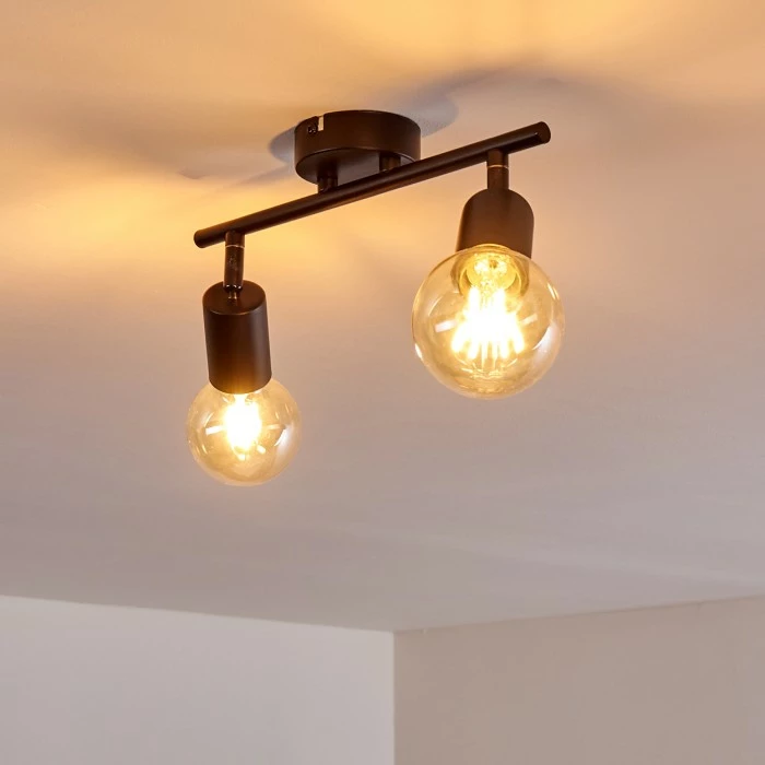 Hofstein Maidford Deckenleuchte Schwarz, 2-flammig 12 Hofstein Maidford Deckenleuchte Schwarz, 2-flammig – Bild 12