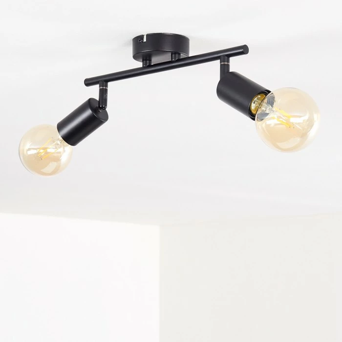 Hofstein Maidford Deckenleuchte Schwarz, 2-flammig 13 Hofstein Maidford Deckenleuchte Schwarz, 2-flammig – Bild 13