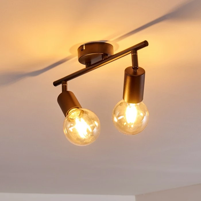 Hofstein Maidford Deckenleuchte Schwarz, 2-flammig 9 Hofstein Maidford Deckenleuchte Schwarz, 2-flammig – Bild 9