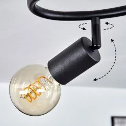 Hofstein Maidford Deckenleuchte Schwarz, Holz dunkel, 3-flammig -Bürolampen Verkäufe maidford deckenleuchte h3388099 5