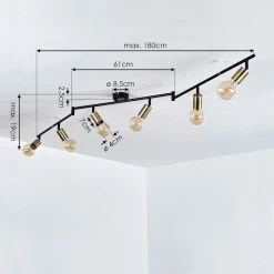 Hofstein Maidford Deckenleuchte Schwarz, 6-flammig -Bürolampen Verkäufe maidford deckenleuchte h3413692 3