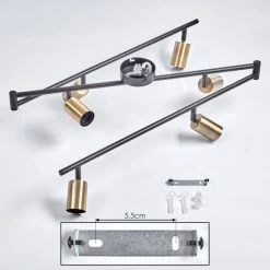 Hofstein Maidford Deckenleuchte Schwarz, 6-flammig -Bürolampen Verkäufe maidford deckenleuchte h3413692 4