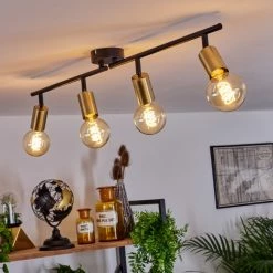 Hofstein Maidfordo Deckenleuchte Messing, Schwarz, 4-flammig -Bürolampen Verkäufe maidfordo deckenleuchte h3388136 10