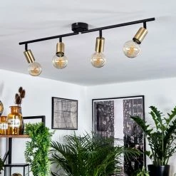 Hofstein Maidfordo Deckenleuchte Messing, Schwarz, 4-flammig -Bürolampen Verkäufe maidfordo deckenleuchte h3388136 11