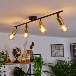 Hofstein Maidfordo Deckenleuchte Messing, Schwarz, 4-flammig -Bürolampen Verkäufe maidfordo deckenleuchte h3388136 6