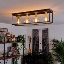 Hofstein Malao Deckenleuchte Messing, Schwarz, 4-flammig -Bürolampen Verkäufe malao deckenleuchte h3019283 8