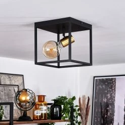 Hofstein Malao Deckenleuchte Messing, Schwarz, 1-flammig 22 Hofstein Malao Deckenleuchte Messing, Schwarz, 1-flammig -Bürolampen Verkäufe malao deckenleuchte h3019306 10