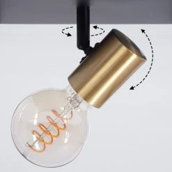 Hofstein Malao Deckenleuchte Messing, Schwarz, 1-flammig 15 Hofstein Malao Deckenleuchte Messing, Schwarz, 1-flammig -Bürolampen Verkäufe malao deckenleuchte h3019306 3