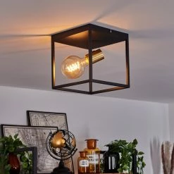 Hofstein Malao Deckenleuchte Messing, Schwarz, 1-flammig 19 Hofstein Malao Deckenleuchte Messing, Schwarz, 1-flammig -Bürolampen Verkäufe malao deckenleuchte h3019306 7