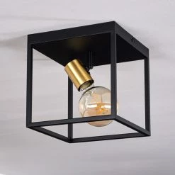 Hofstein Malao Deckenleuchte Messing, Schwarz, 1-flammig 20 Hofstein Malao Deckenleuchte Messing, Schwarz, 1-flammig -Bürolampen Verkäufe malao deckenleuchte h3019306 8