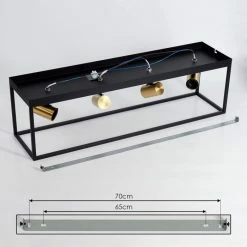 Hofstein Malao Deckenleuchte Messing, Schwarz, 4-flammig -Bürolampen Verkäufe malao deckenleuchte h3019337 4