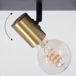 Hofstein Malao Deckenleuchte Messing, Schwarz, 4-flammig -Bürolampen Verkäufe malao deckenleuchte h3019337 5