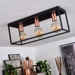 Hofstein Malao Deckenleuchte Schwarz, Roségold, 3-flammig -Bürolampen Verkäufe malao deckenleuchte h3019382 9