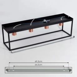 Hofstein Malao Deckenleuchte Schwarz, Roségold, 4-flammig -Bürolampen Verkäufe malao deckenleuchte h3019399 3