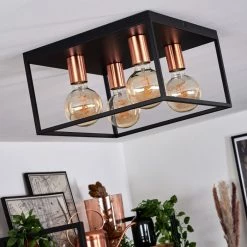 Hofstein Malao Deckenleuchte Schwarz, Roségold, 4-flammig 23 Hofstein Malao Deckenleuchte Schwarz, Roségold, 4-flammig -Bürolampen Verkäufe malao deckenleuchte h3019405 11