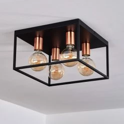 Hofstein Malao Deckenleuchte Schwarz, Roségold, 4-flammig 19 Hofstein Malao Deckenleuchte Schwarz, Roségold, 4-flammig -Bürolampen Verkäufe malao deckenleuchte h3019405 7