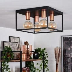 Hofstein Malao Deckenleuchte Schwarz, Roségold, 4-flammig 21 Hofstein Malao Deckenleuchte Schwarz, Roségold, 4-flammig -Bürolampen Verkäufe malao deckenleuchte h3019405 9