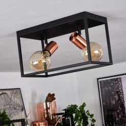 Hofstein Malao Deckenleuchte Schwarz, Roségold, 2-flammig -Bürolampen Verkäufe malao deckenleuchte h3019429 9