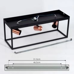 Hofstein Malao Deckenleuchte Schwarz, Roségold, 3-flammig -Bürolampen Verkäufe malao deckenleuchte h3019436 4