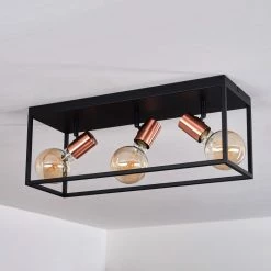 Hofstein Malao Deckenleuchte Schwarz, Roségold, 3-flammig -Bürolampen Verkäufe malao deckenleuchte h3019436 7