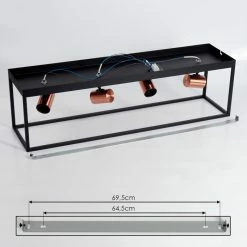 Hofstein Malao Deckenleuchte Schwarz, Roségold, 4-flammig -Bürolampen Verkäufe malao deckenleuchte h3019443 4