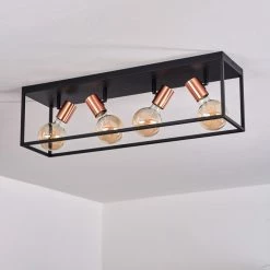 Hofstein Malao Deckenleuchte Schwarz, Roségold, 4-flammig -Bürolampen Verkäufe malao deckenleuchte h3019443 7