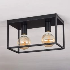 Hofstein Malao Deckenleuchte Schwarz, 2-flammig -Bürolampen Verkäufe malao deckenleuchte h3019481 7