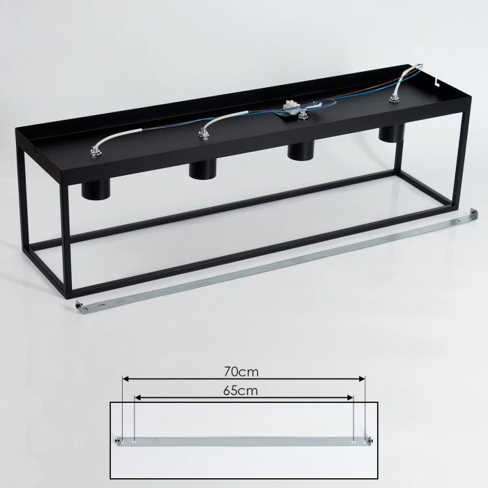 Hofstein Malao Deckenleuchte Schwarz, 4-flammig 5 Hofstein Malao Deckenleuchte Schwarz, 4-flammig – Bild 5