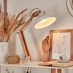 Hofstein Manothe Tischleuchte Weiß, Naturfarben, 1-flammig -Bürolampen Verkäufe manothe tischleuchte h3535288 6