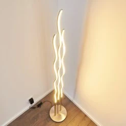 Hofstein Mapleton Stehleuchte LED Nickel-Matt, 3-flammig, Fernbedienung -Bürolampen Verkäufe mapleton stehleuchte h3009567 3