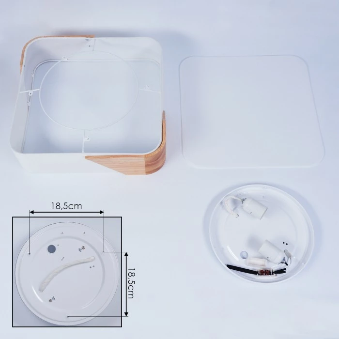 Hofstein Mjelstad Deckenleuchte Braun, Weiß, 2-flammig 3 Hofstein Mjelstad Deckenleuchte Braun, Weiß, 2-flammig – Bild 3