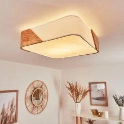 Hofstein Mjelstad Deckenleuchte Braun, Weiß, 2-flammig 17 Hofstein Mjelstad Deckenleuchte Braun, Weiß, 2-flammig -Bürolampen Verkäufe mjelstad deckenleuchte h3433874 4