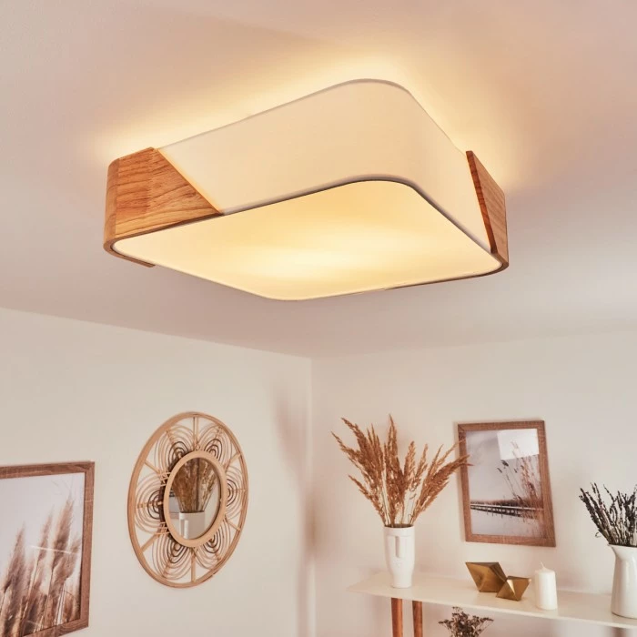 Hofstein Mjelstad Deckenleuchte Braun, Weiß, 2-flammig 5 Hofstein Mjelstad Deckenleuchte Braun, Weiß, 2-flammig – Bild 5