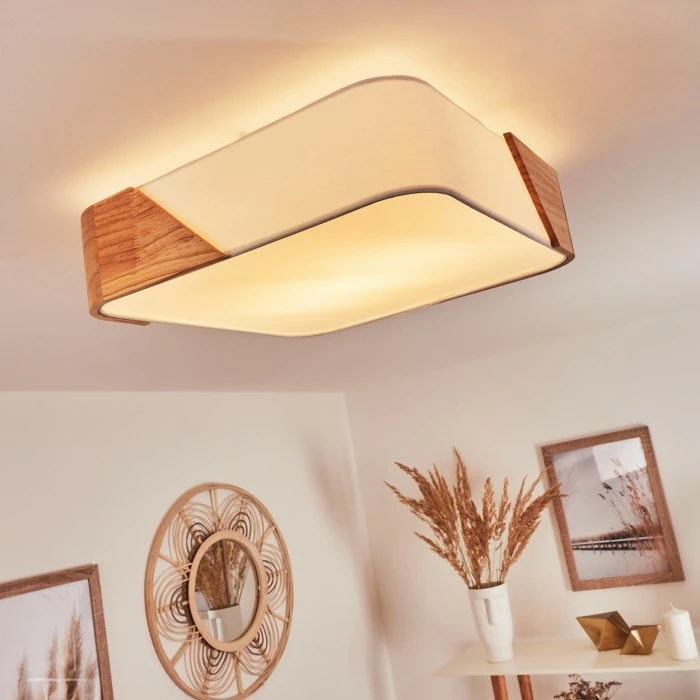 Hofstein Mjelstad Deckenleuchte Braun, Weiß, 2-flammig 6 Hofstein Mjelstad Deckenleuchte Braun, Weiß, 2-flammig – Bild 6