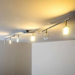 Hofstein Moosonee Deckenleuchte LED Chrom, 6-flammig -Bürolampen Verkäufe moosonee deckenleuchte h3009642 2