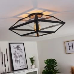 Hofstein Moraira Deckenleuchte Schwarz, 1-flammig -Bürolampen Verkäufe moraira deckenleuchte h3368886 3