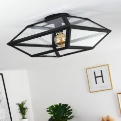 Hofstein Moraira Deckenleuchte Schwarz, 1-flammig -Bürolampen Verkäufe moraira deckenleuchte h3368886 8