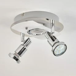 Hofstein Morges Deckenleuchte LED Nickel-Matt, Chrom, 2-flammig -Bürolampen Verkäufe morges deckenleuchte h3458556 7