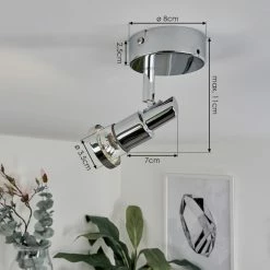 Hofstein Morges Deckenleuchte LED Chrom, 1-flammig -Bürolampen Verkäufe morges deckenleuchte h3458600 3