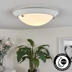 Hofstein Morges Deckenleuchte Weiß, 1-flammig