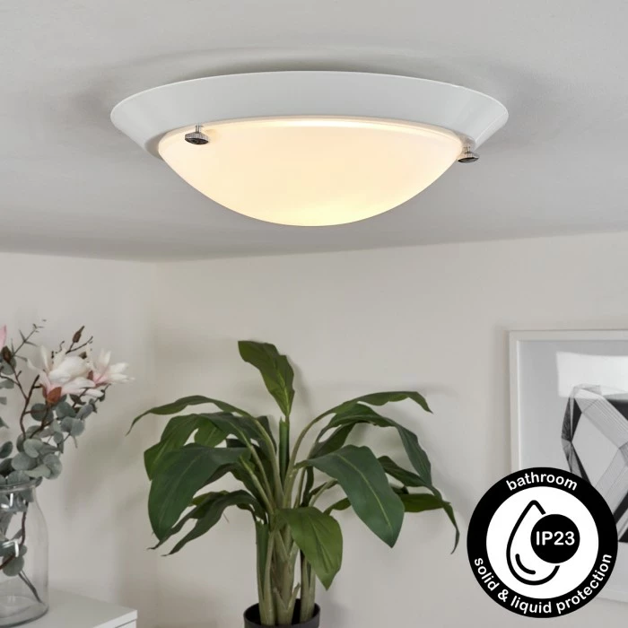 Hofstein Morges Deckenleuchte Weiß, 1-flammig 1 Hofstein Morges Deckenleuchte Weiß, 1-flammig