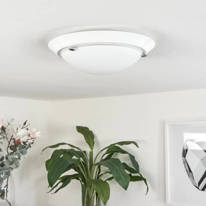 Hofstein Morges Deckenleuchte Weiß, 1-flammig 5 Hofstein Morges Deckenleuchte Weiß, 1-flammig – Bild 5